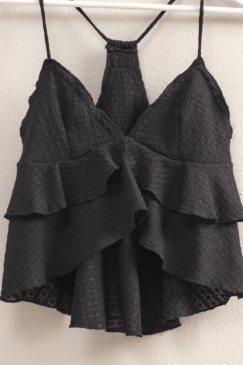 V neck Ruffled Cami Top
