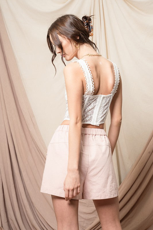 White Lace Corset Top – Coastal Cowgirl Festival Outfit