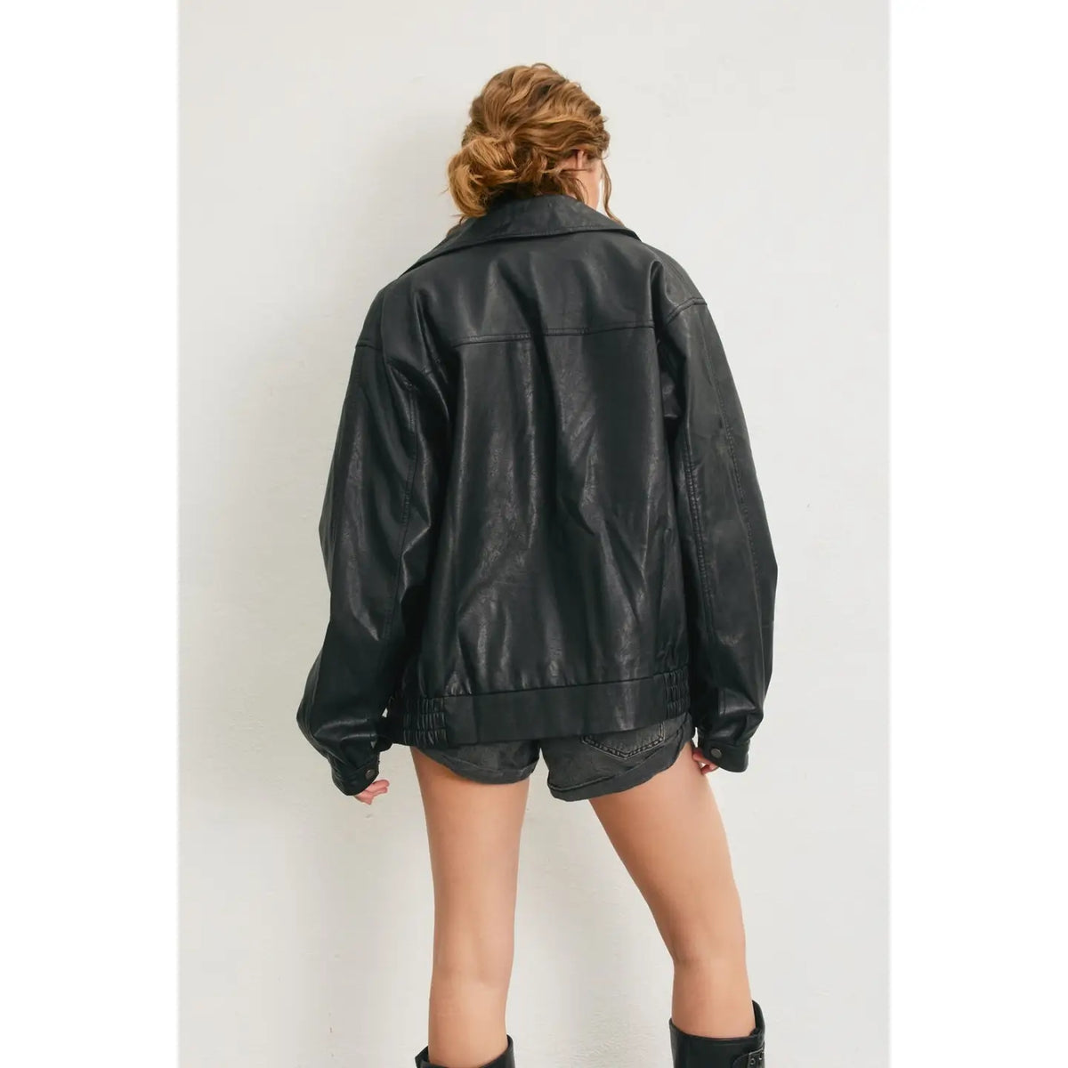 Oversized Faux Leather Hailey Jacket