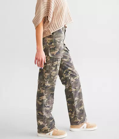 Carey Camouflage Cargo Straight Jeans