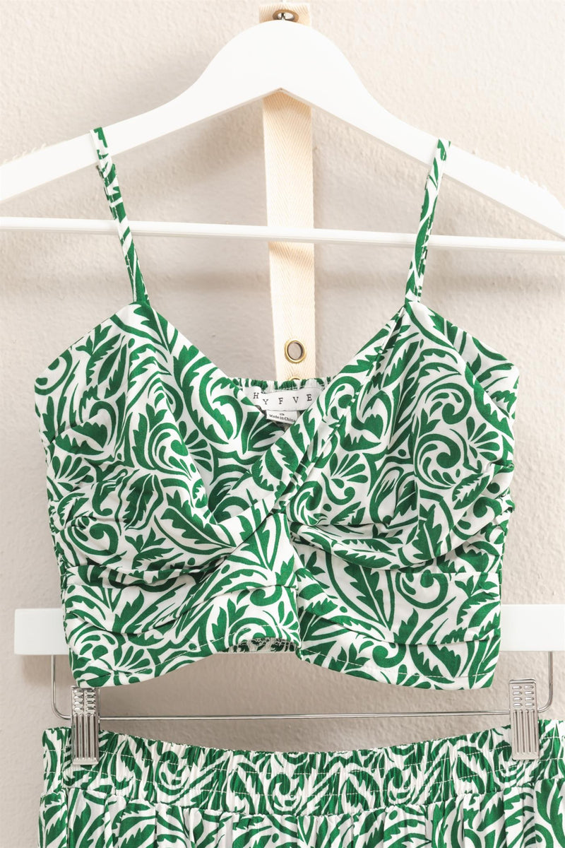 Paisley Cami Top & Tiered Skirt Set