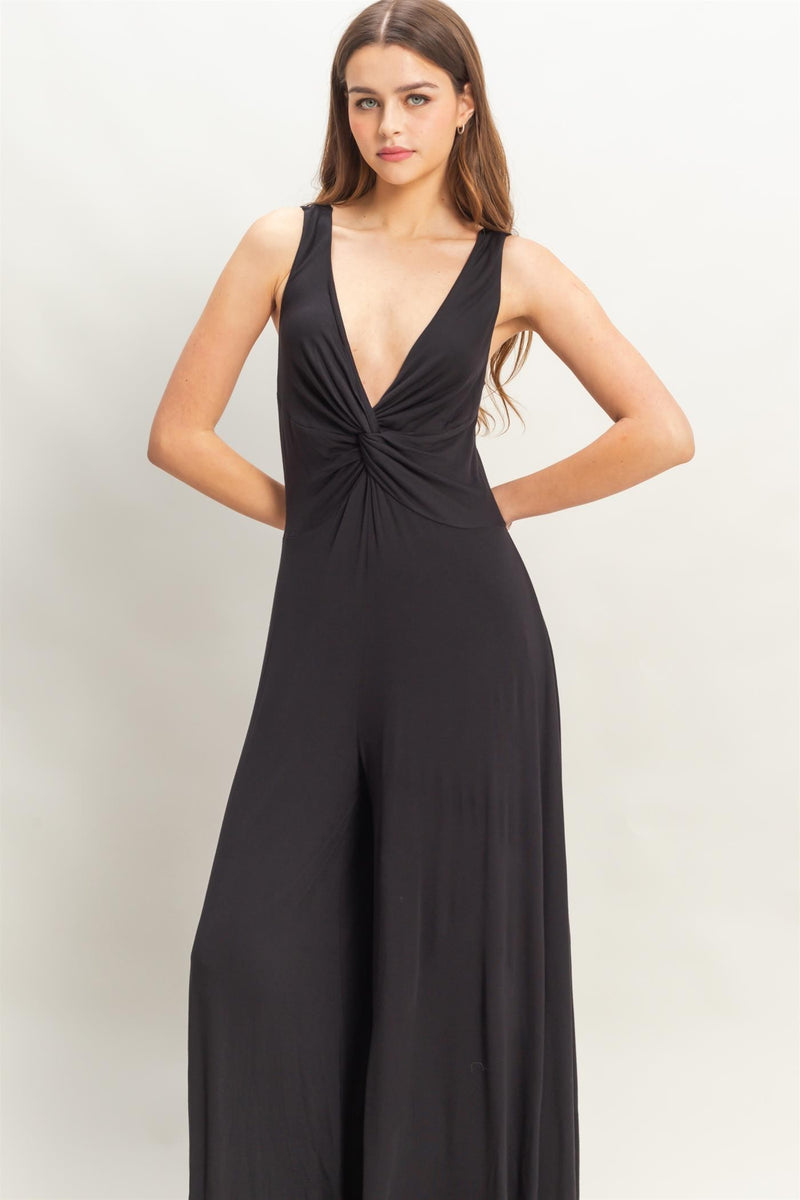 Knot Bust Jersey jumpsuit