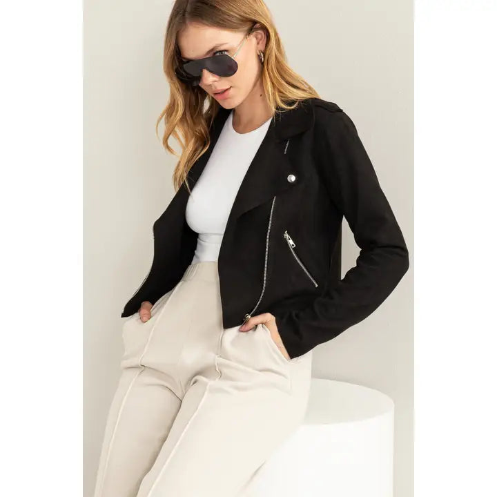 Suede Moto Jacket