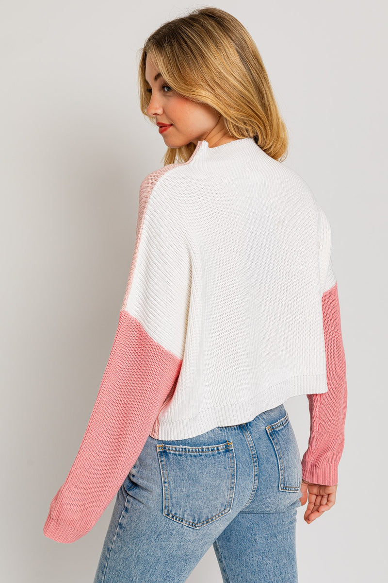 Sweet Candy Color Block Sweater