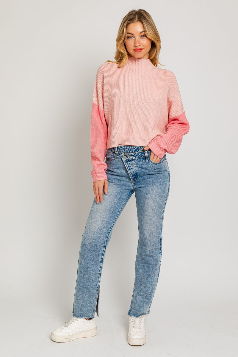 Sweet Candy Color Block Sweater