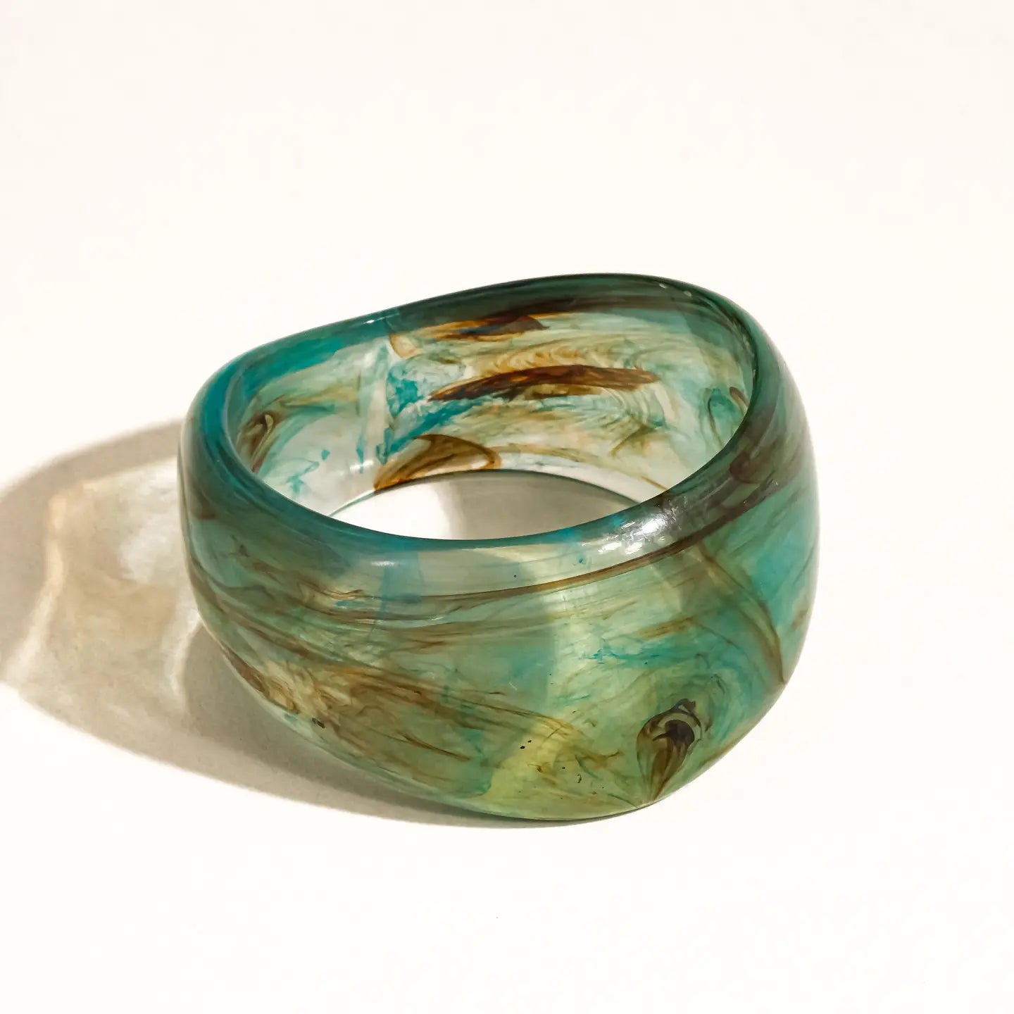 Caelia Modern Bold Statement Resin Bangle