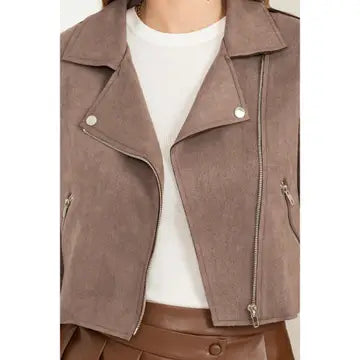 Suede Moto Jacket