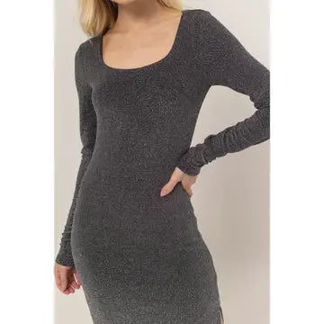 Glitter Knit Bodycon Dress