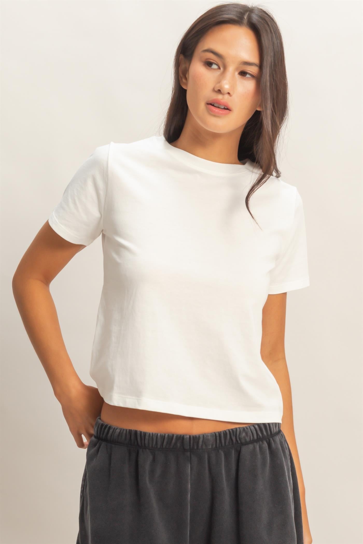 Crew Neck Cotton T-Shirt