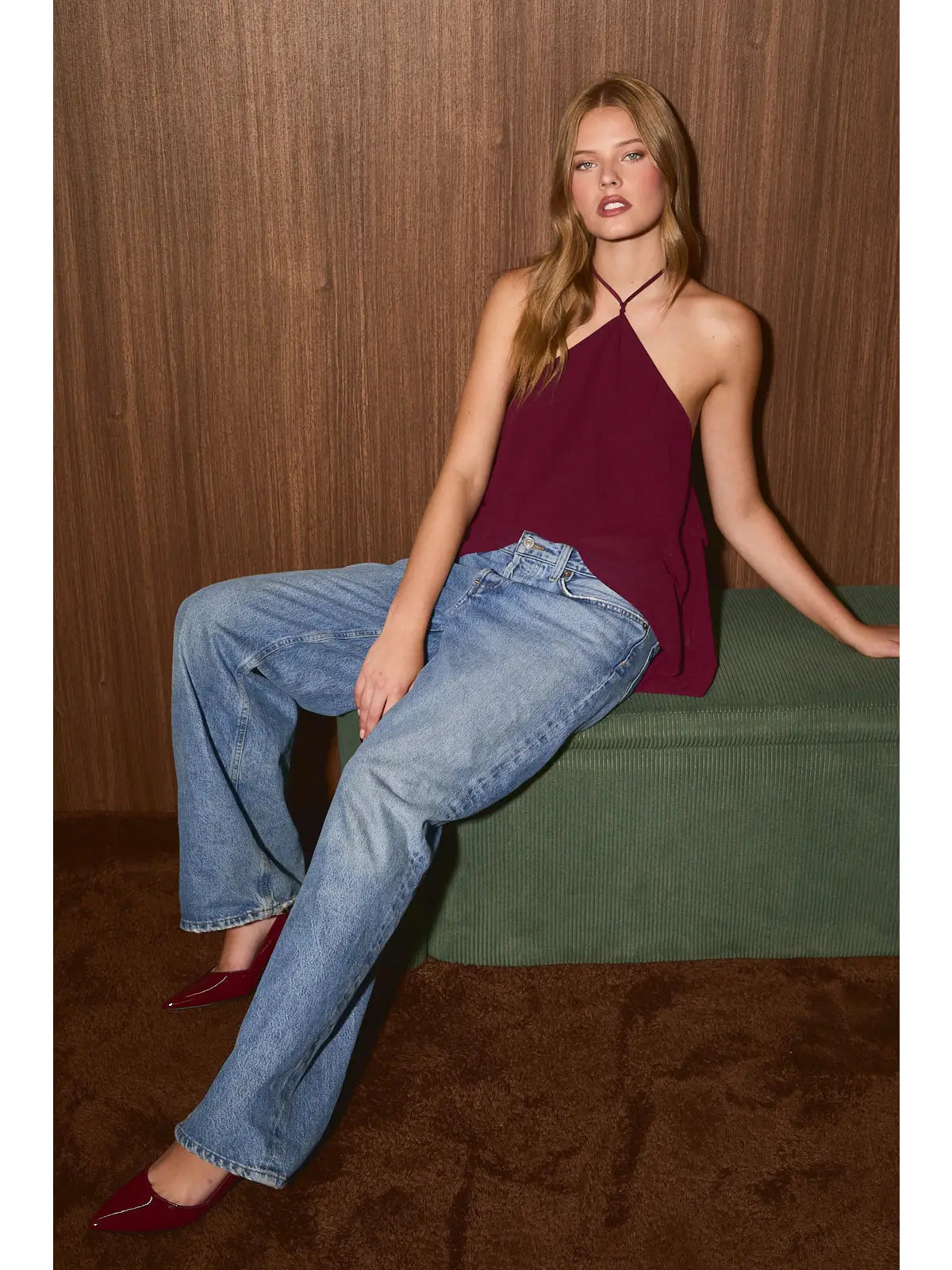 Chiffon Handkerchief Halter Top