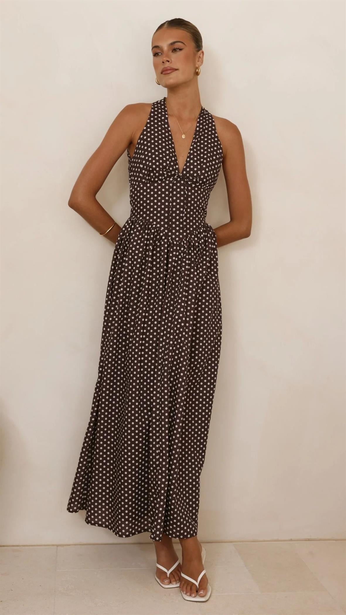 Polka Breeze Maxi Dress