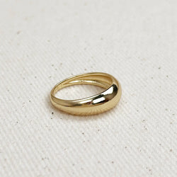 18k Gold Filled Mini Polished Dome Ring