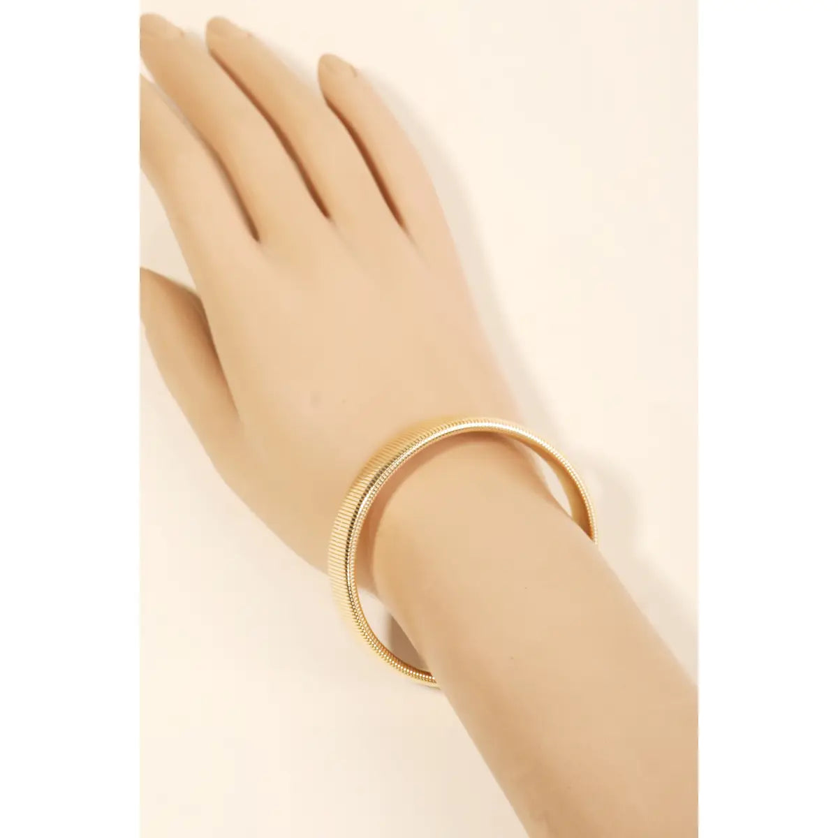 Ribbed Stretch Bangle Bracelet