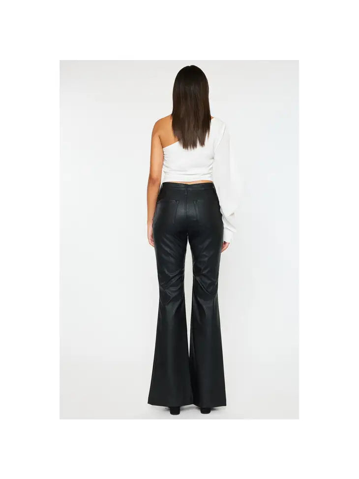 Sierra Faux Leather Split Hem Pants