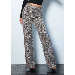 Leopard Wide Leg Jeans