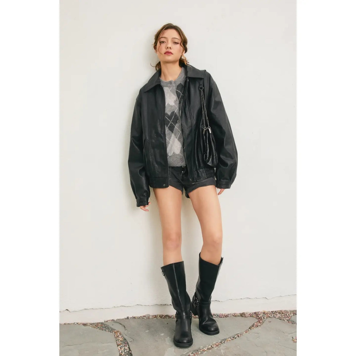 Oversized Faux Leather Hailey Jacket