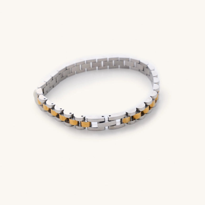 Two Toned Watch Band Bracelet