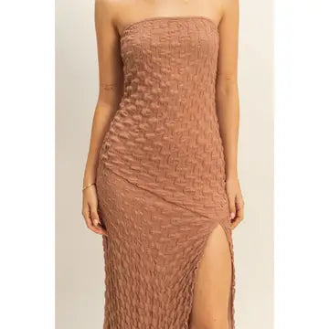 Textured Lace Midi Sheath Dress