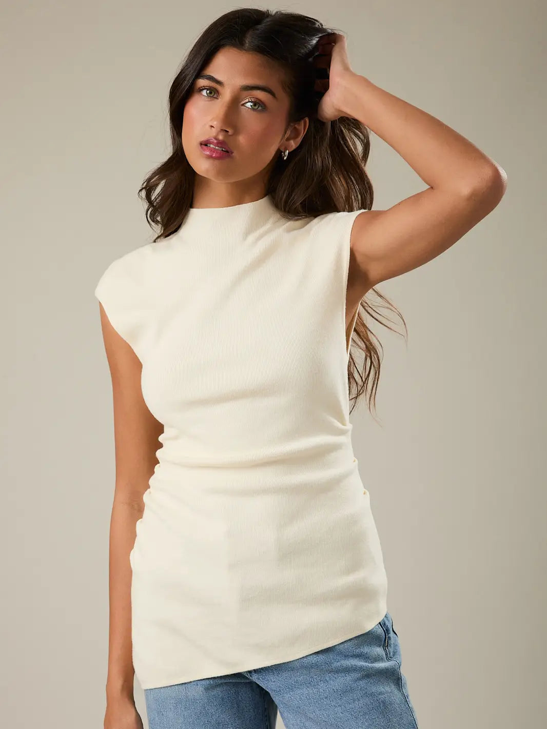 Bryn Mock Neck Sweater Top