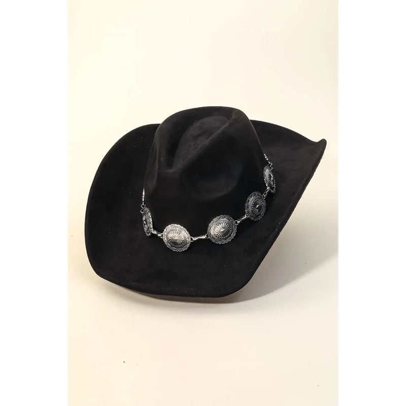 Boho Disc Strap Cowboy Hat