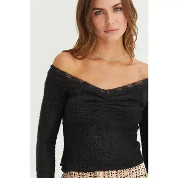 Knit Off The Shoulder Top