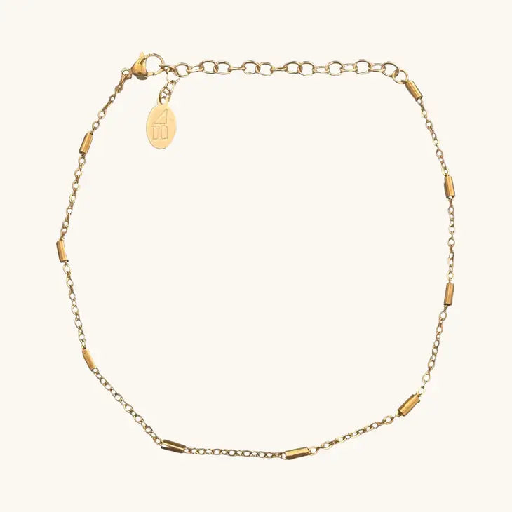 Waterproof Gold Piper Anklet