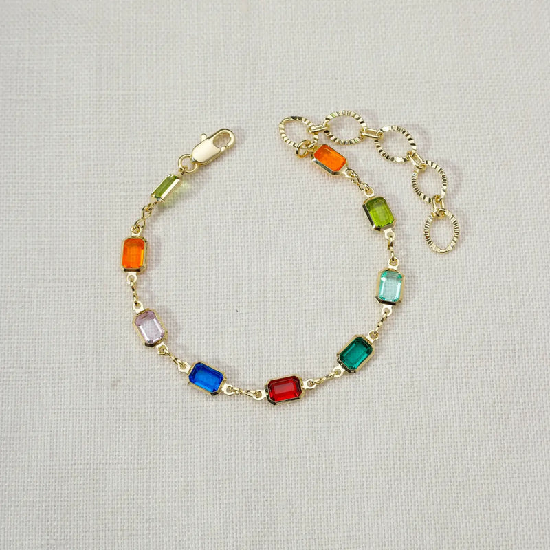 18k Gold Filled Multicolor Bracelet