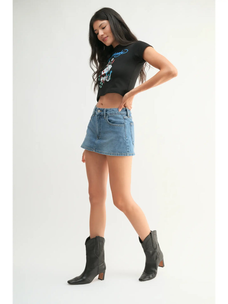 Denim Skort