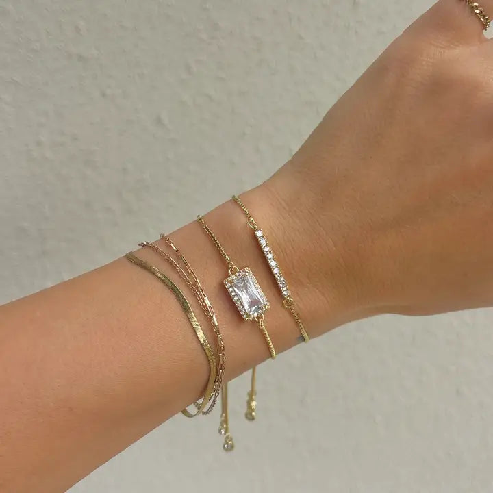 Daley Gold Slider Bracelets