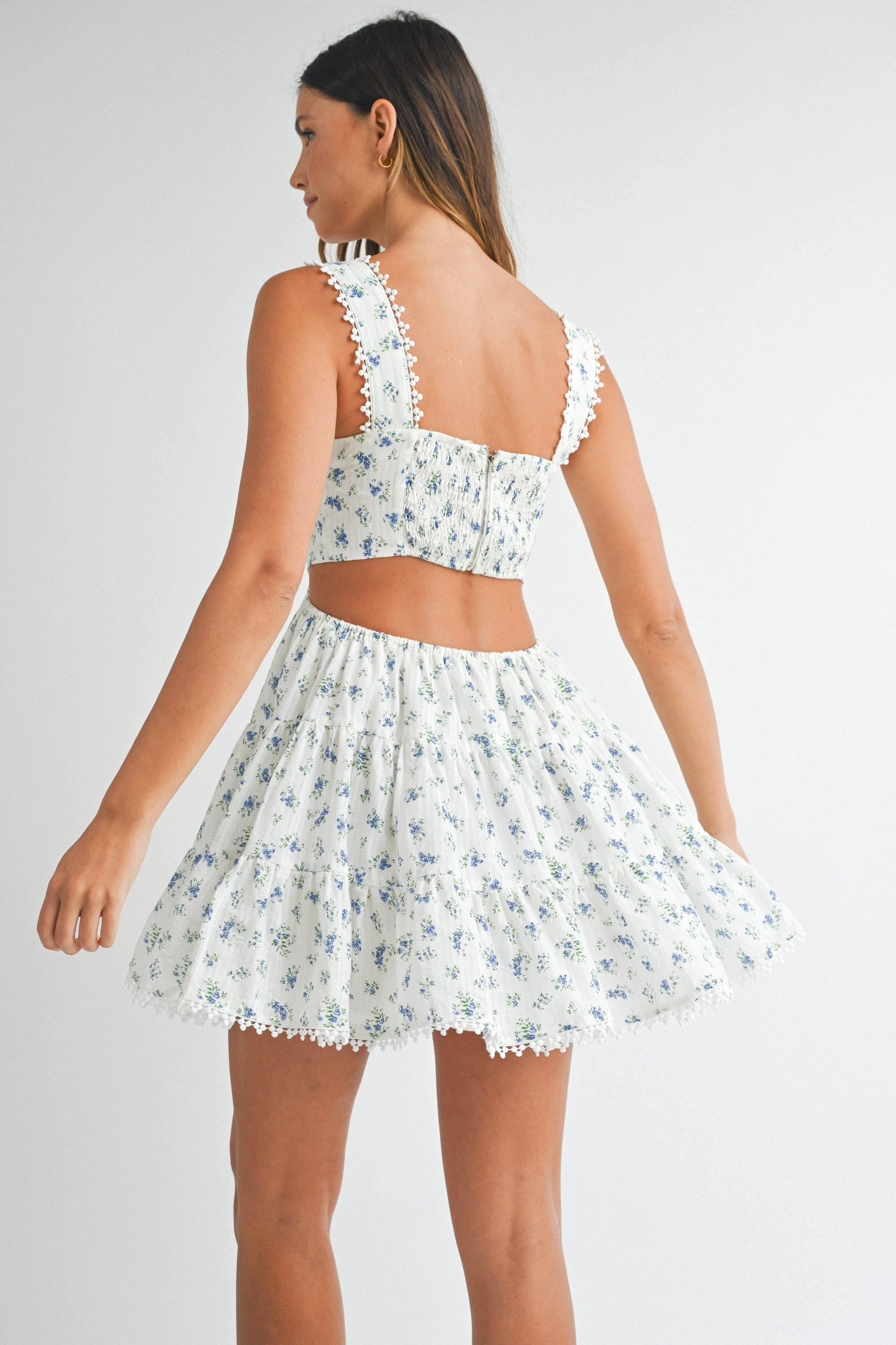 Marjorie Tiered Cut-Out Mini Dress