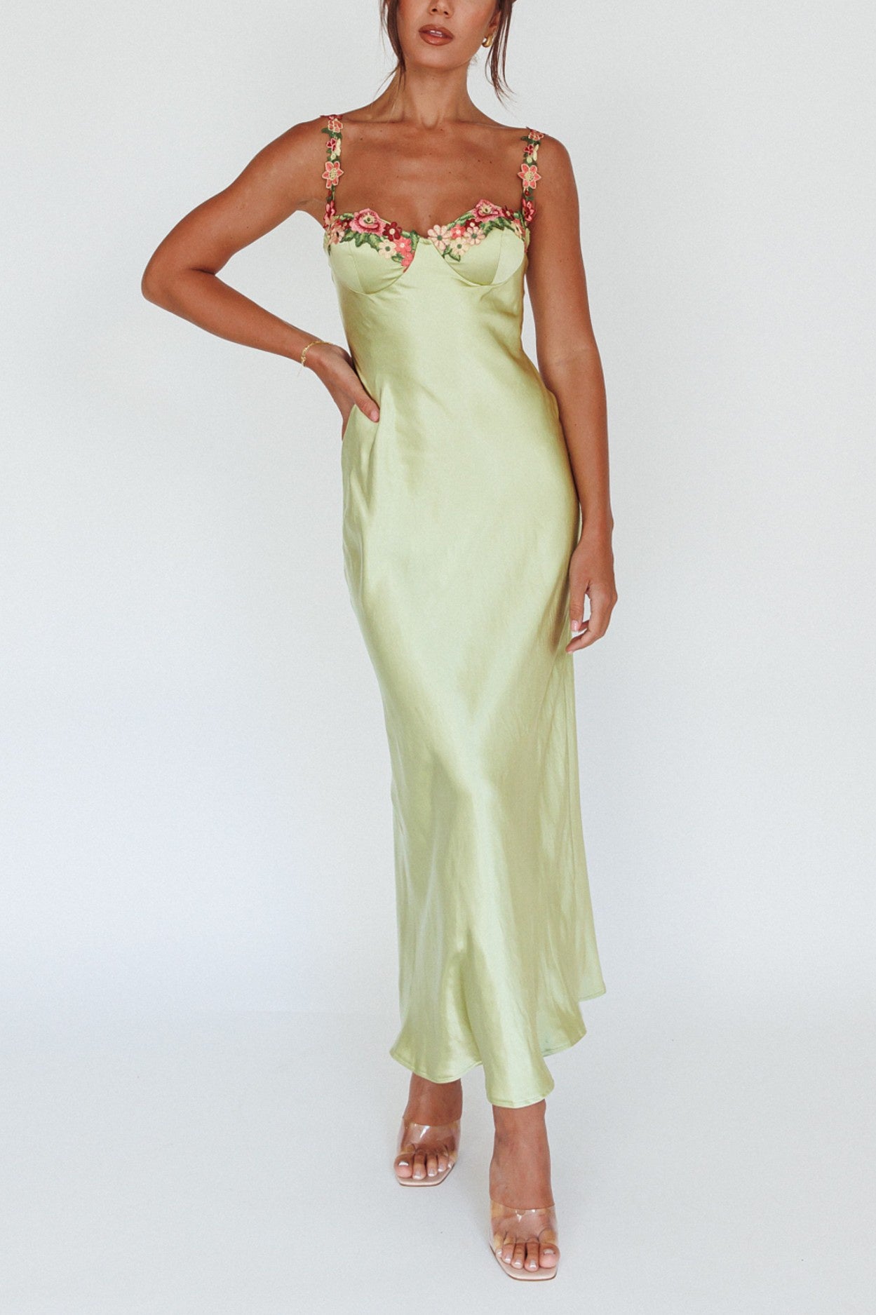 Ivy Flower Detail Maxi Dress