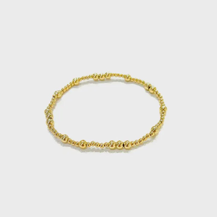 Gold filled beaded bracelet 4mm
