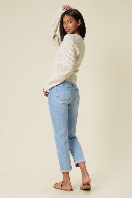 Distressed Mom Jean - Online Exclusive