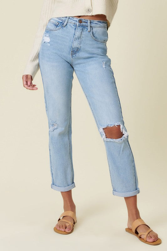 Distressed Mom Jean - Online Exclusive
