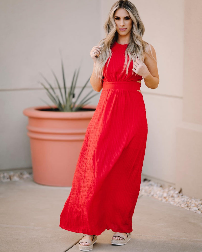 Red Charm Maxi Dress