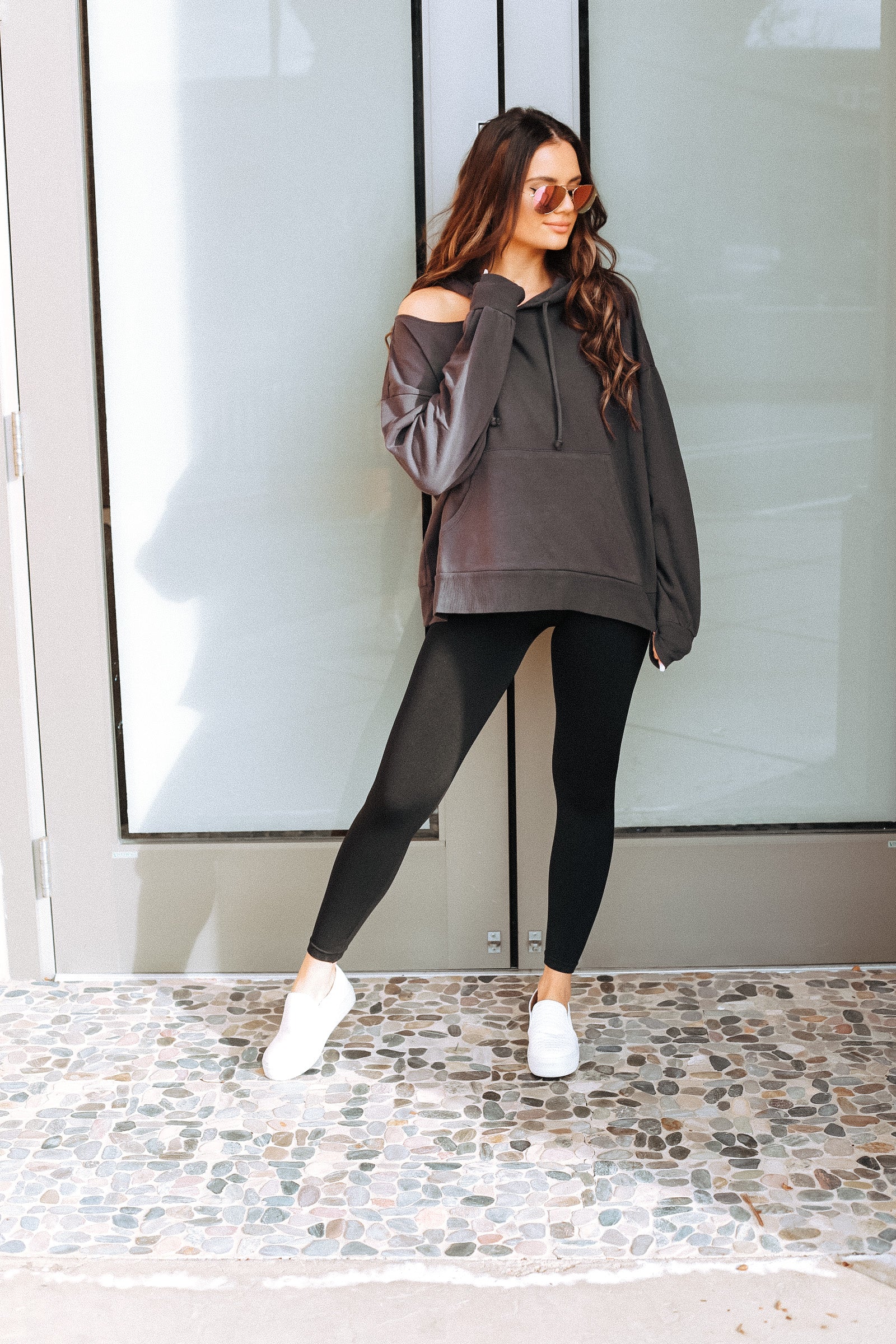 Z-Supply Jerri Terry Open Shoulder Sweatshirt