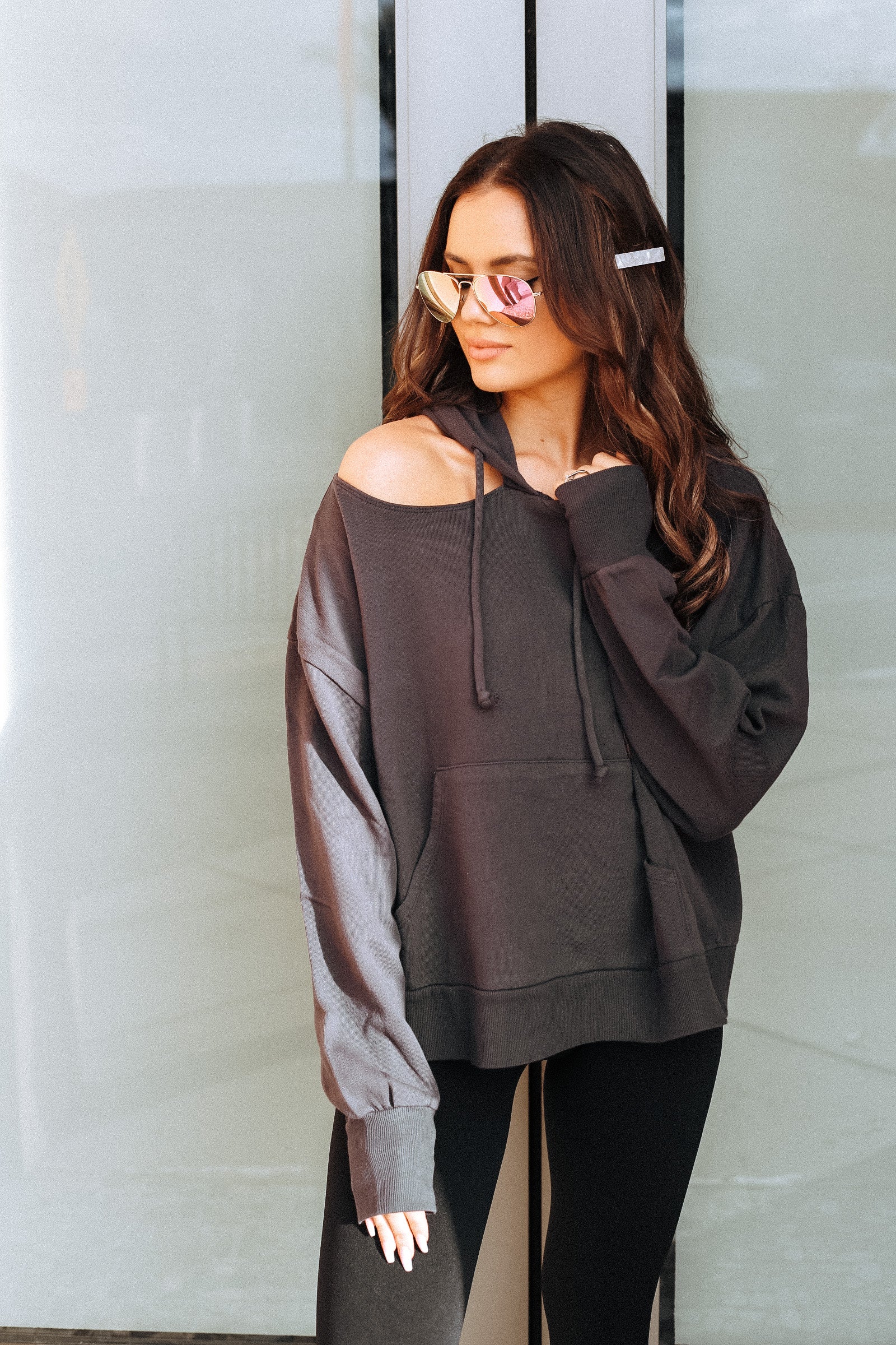 Z-Supply Jerri Terry Open Shoulder Sweatshirt