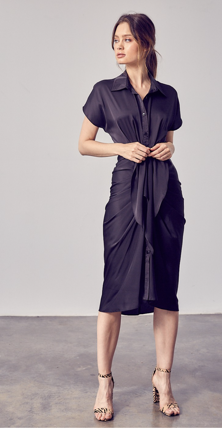 Divine heritage collared sales button up dress