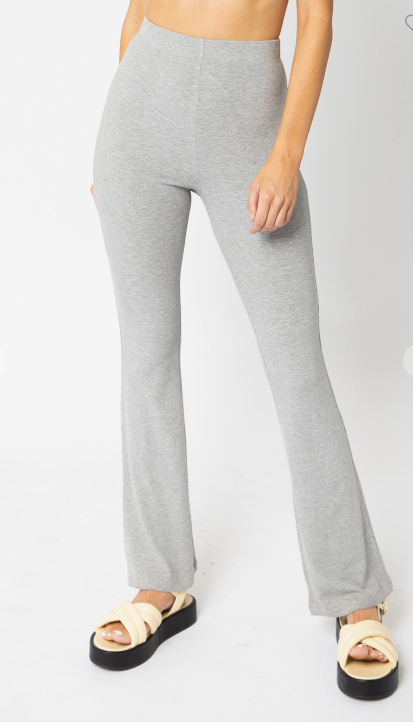 Ribbed Kick Flare Pants