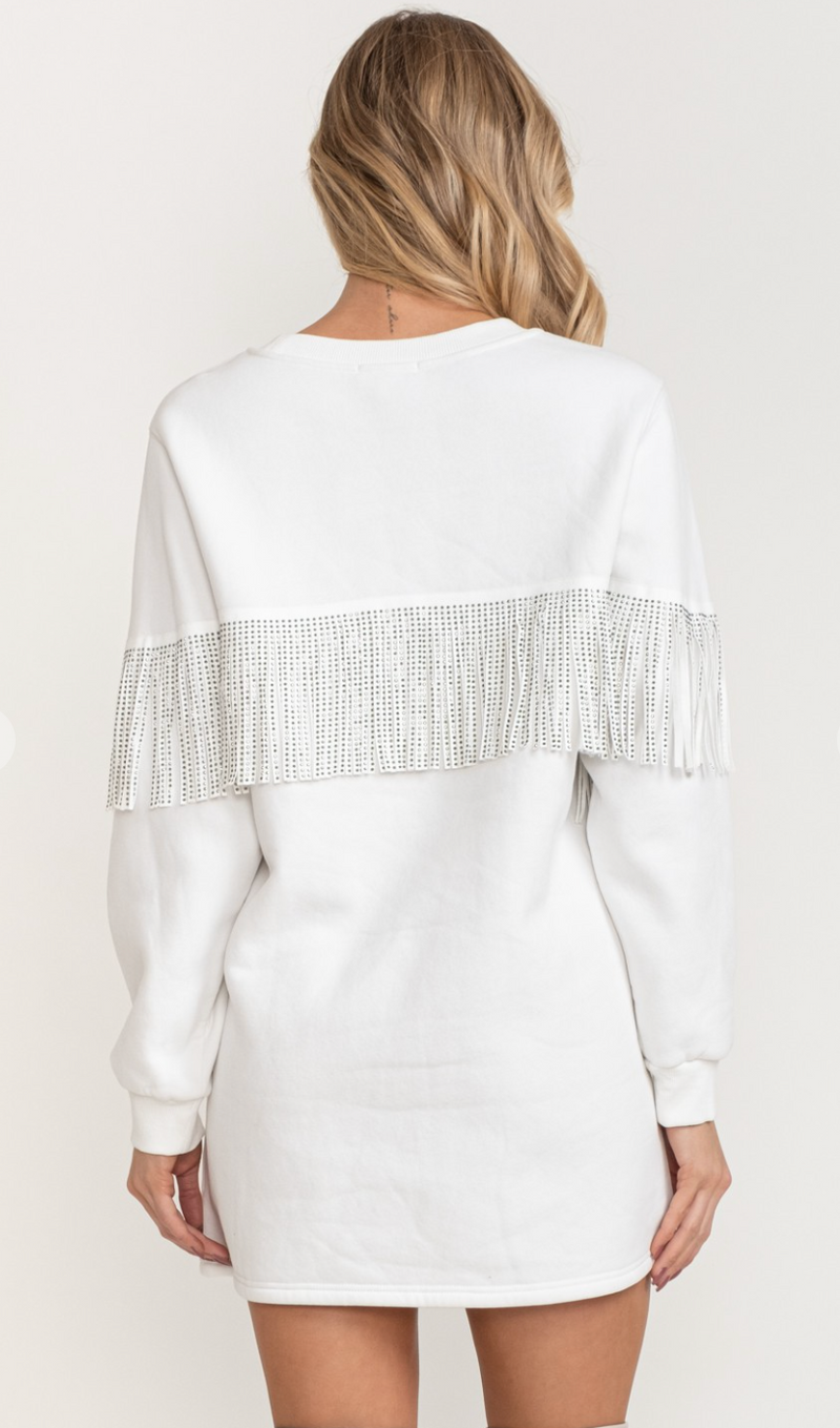 Fringe Sweater Dress