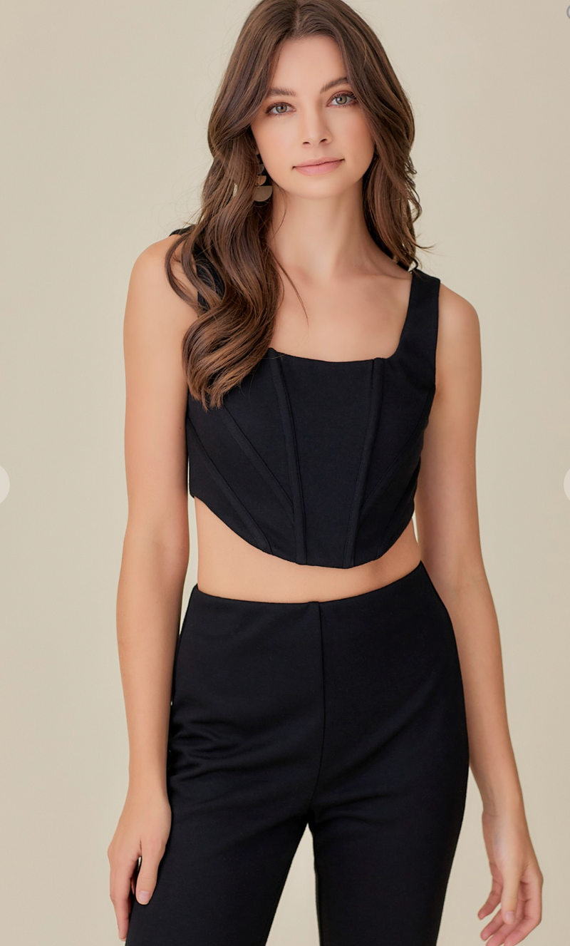 Corset Sleeveless Crop Top