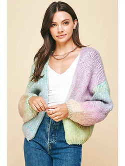 Multi Color Sweater Cardigan