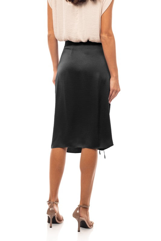 Drawstring Midi Skirt