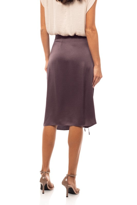 Drawstring Midi Skirt
